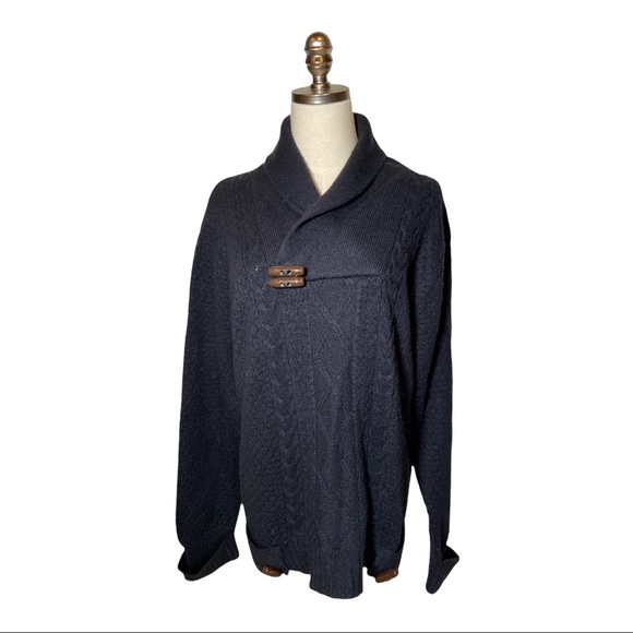 Cloth Logic Ladies XL Black Cable Knit Sweater V-Neck - Picture 1 of 9